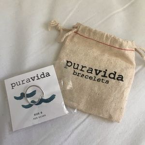 PURA VIDA SILVER WAVE RING